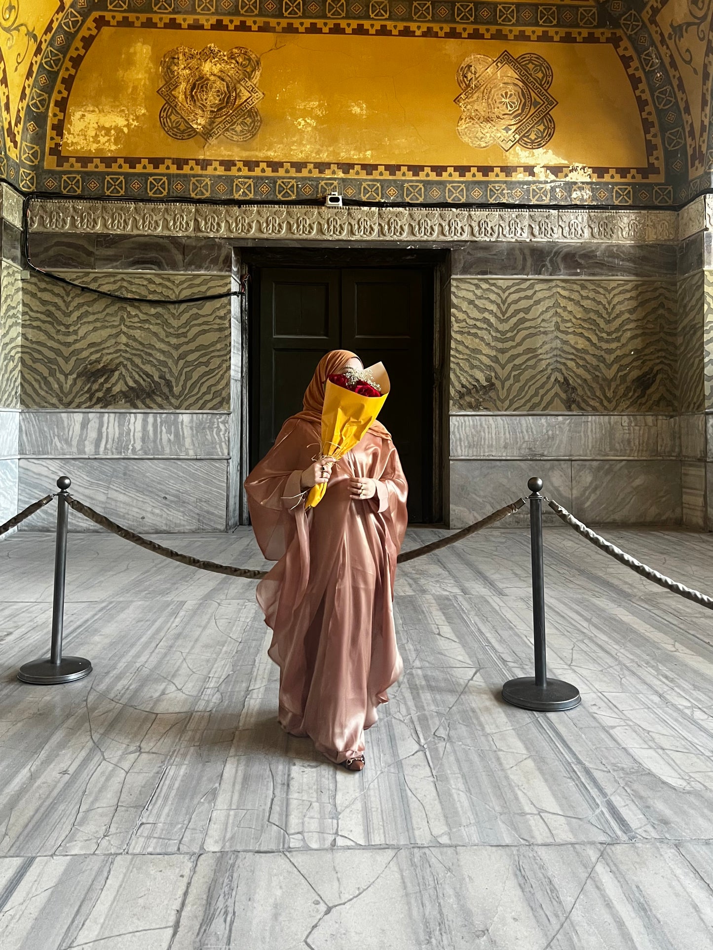 Gizem Iridescent Abaya & Dress - Fawn