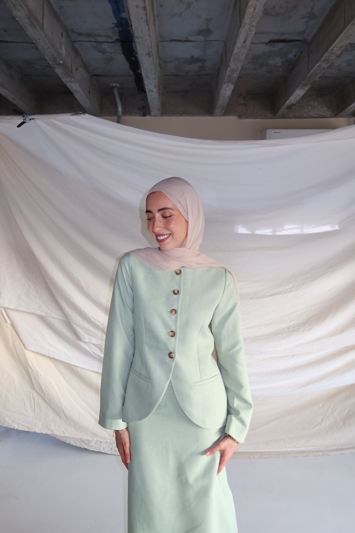 Kaia Vest Blazer - Matcha