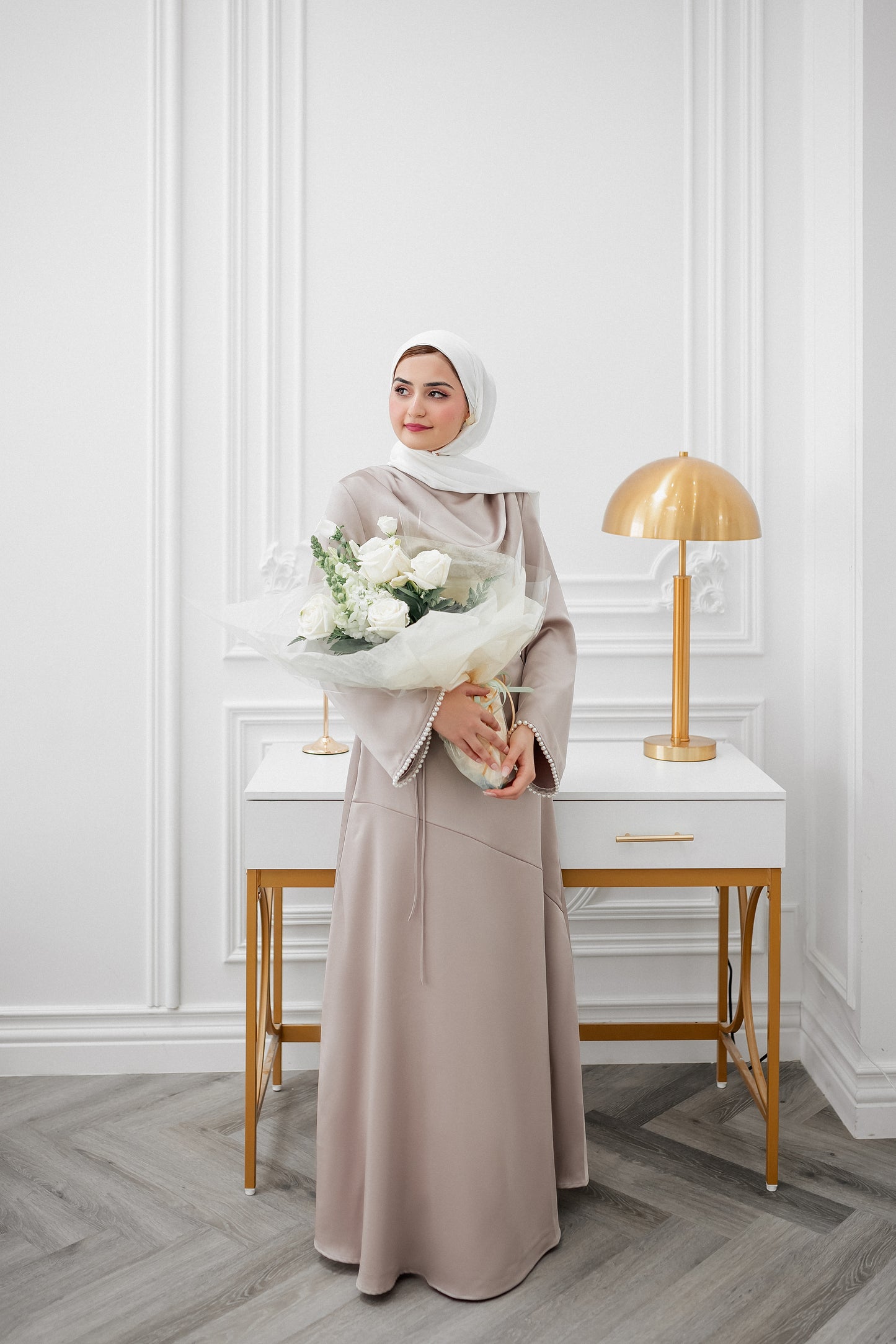 Awa Pearl Dress - Bone