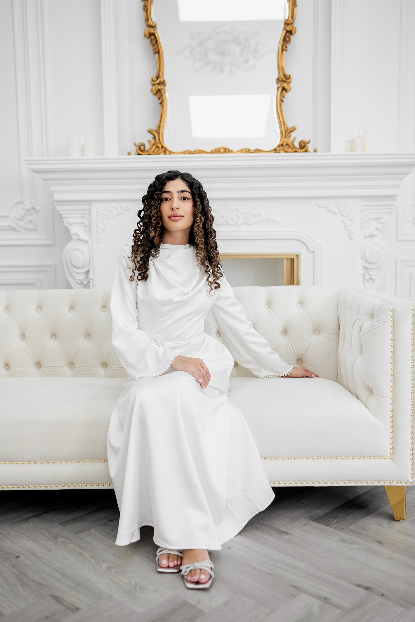 Awa Pearl Dress - Snow