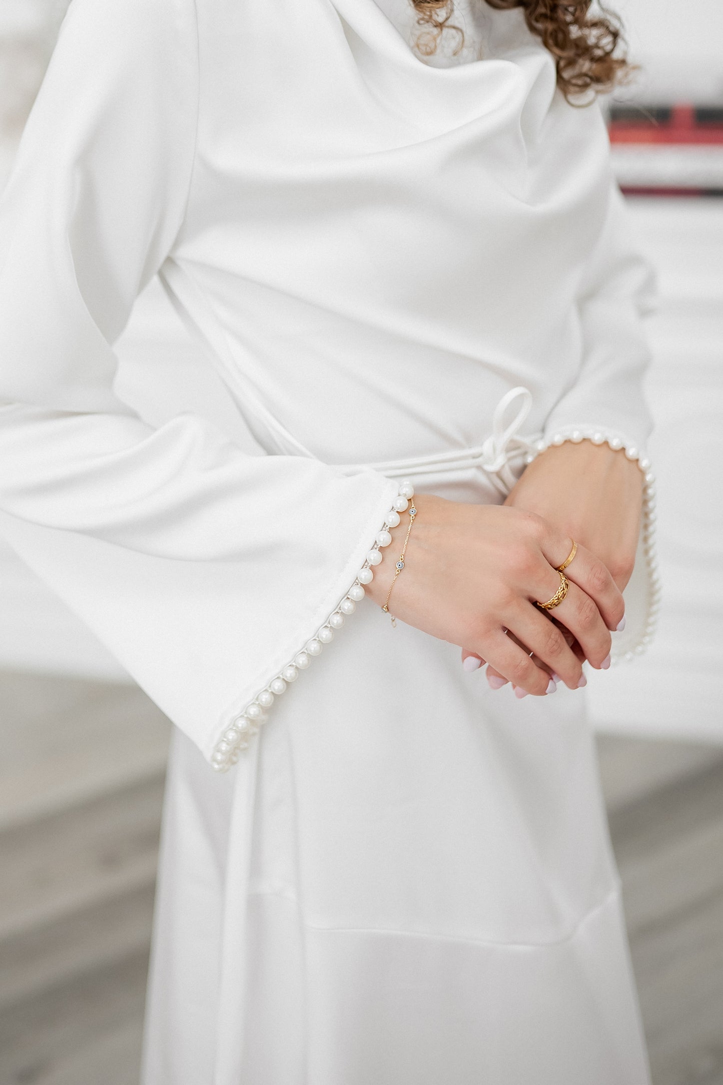 Awa Pearl Dress - Snow